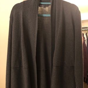 89th & Madison Cardigan Sweater Charcoal Grey